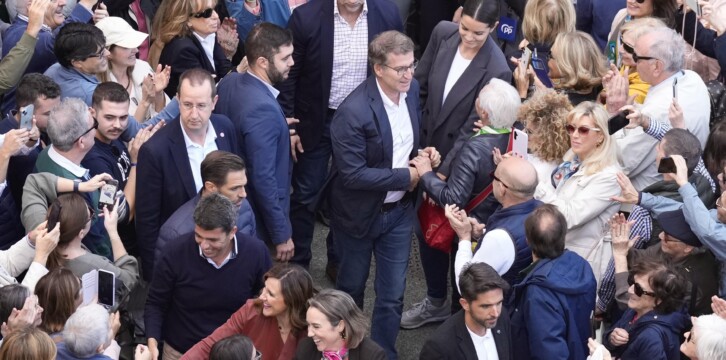 Alberto Núñez Feijóo en el acto en defensa de la igualdad de todos los españoles, en Valencia