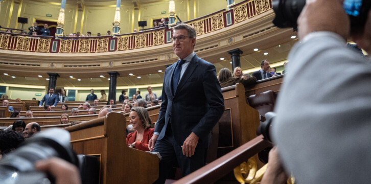 Alberto Núñez Feijóo en el Pleno del Congreso