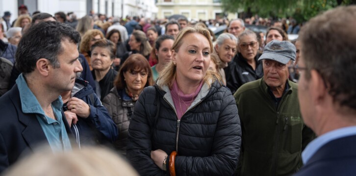 Nuñéz Feijóo en su visita a Barbate.