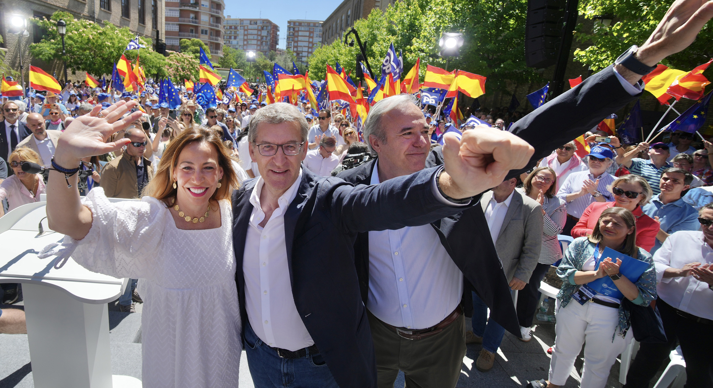 Feijóo en un acto del PP en Zaragoza