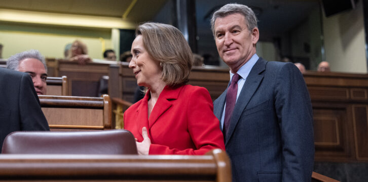 Alberto Núñez Feijóo, durante la Sesión de control al Gobierno en el Congreso