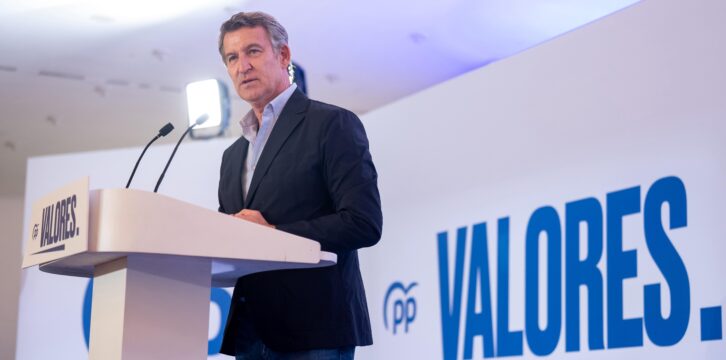 Feijóo interviene en un acto de campaña en Zaragoza