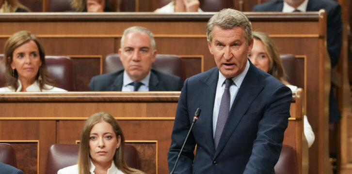 Feijóo, en la sesión de control al Gobierno