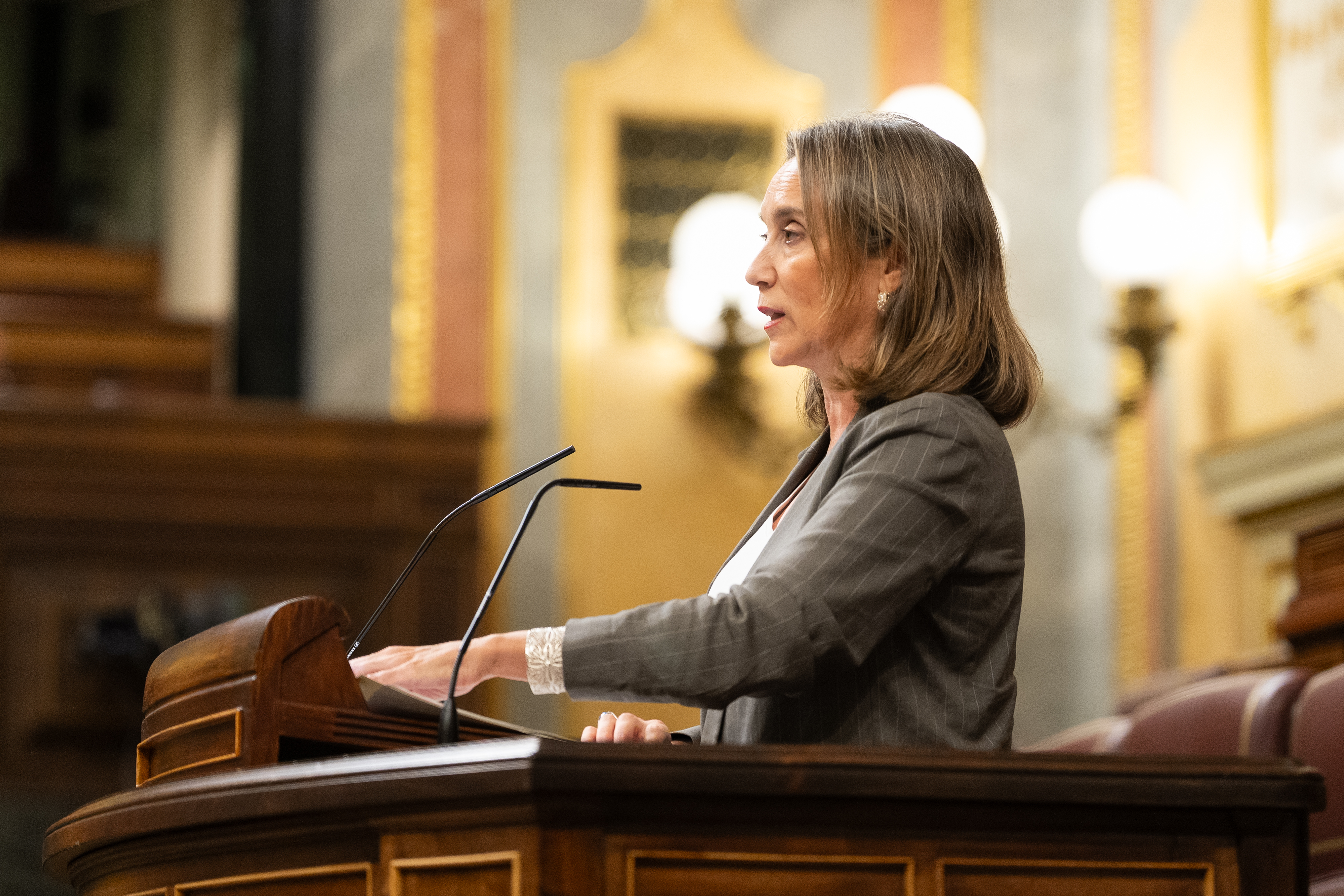 Cuca Gamarra en Madrid exige más jueces y critica al PSOE por su gestión de la Justicia